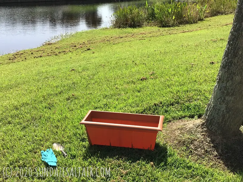 Container Garden Planter, Shovel, Garden Gloves, Tools For Gardening By Scenic Water View