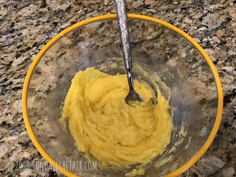 Lemon Pudding Cake Custard Batter In Bowl