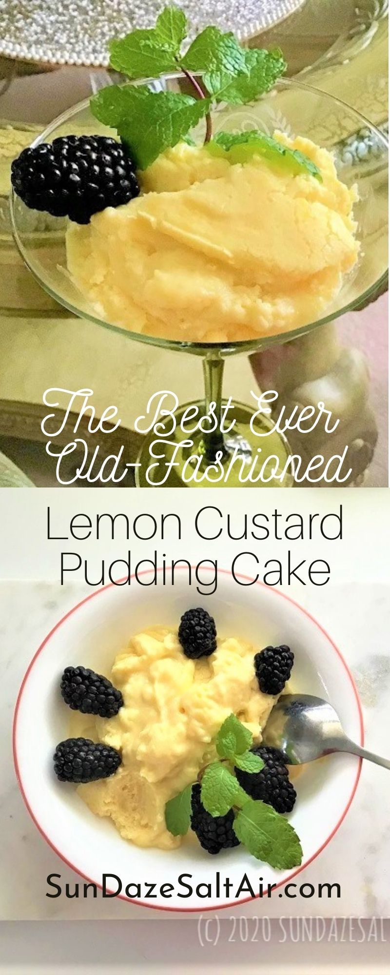 Lemon Custard Pudding Cake Pin 3