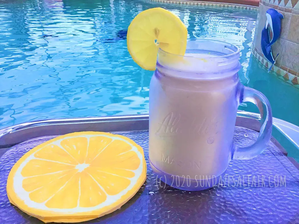 Frosted, Whipped Lemonade Like Chick-Fil-A But Better_ A Lemonade Creamsicle Made Naturally Sits By An Equally Refreshing Swimming Pool