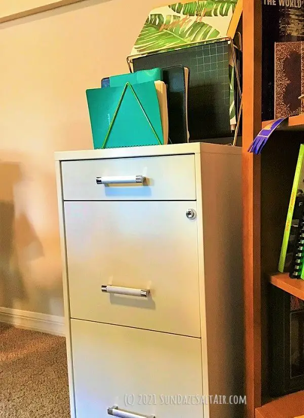 White Metal File Cabinet Illustrates Post On How Long Do I Have To Keep Old Bills? When To Throw Out Financial Documents, What To Keep & How Long